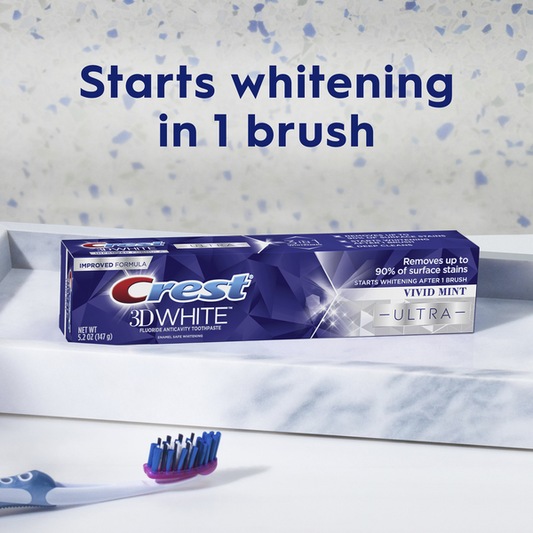 Crest 3D White Ultra Whitening Vivid Mint Toothpaste (5.2 oz)