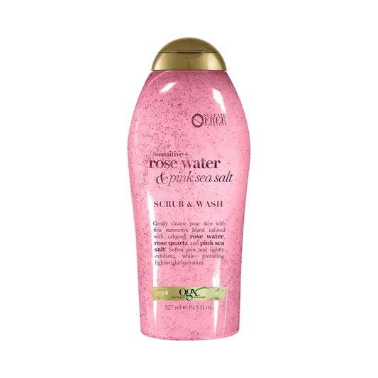 OGX Rose Water & Pink Sea Salt Scrub & Wash