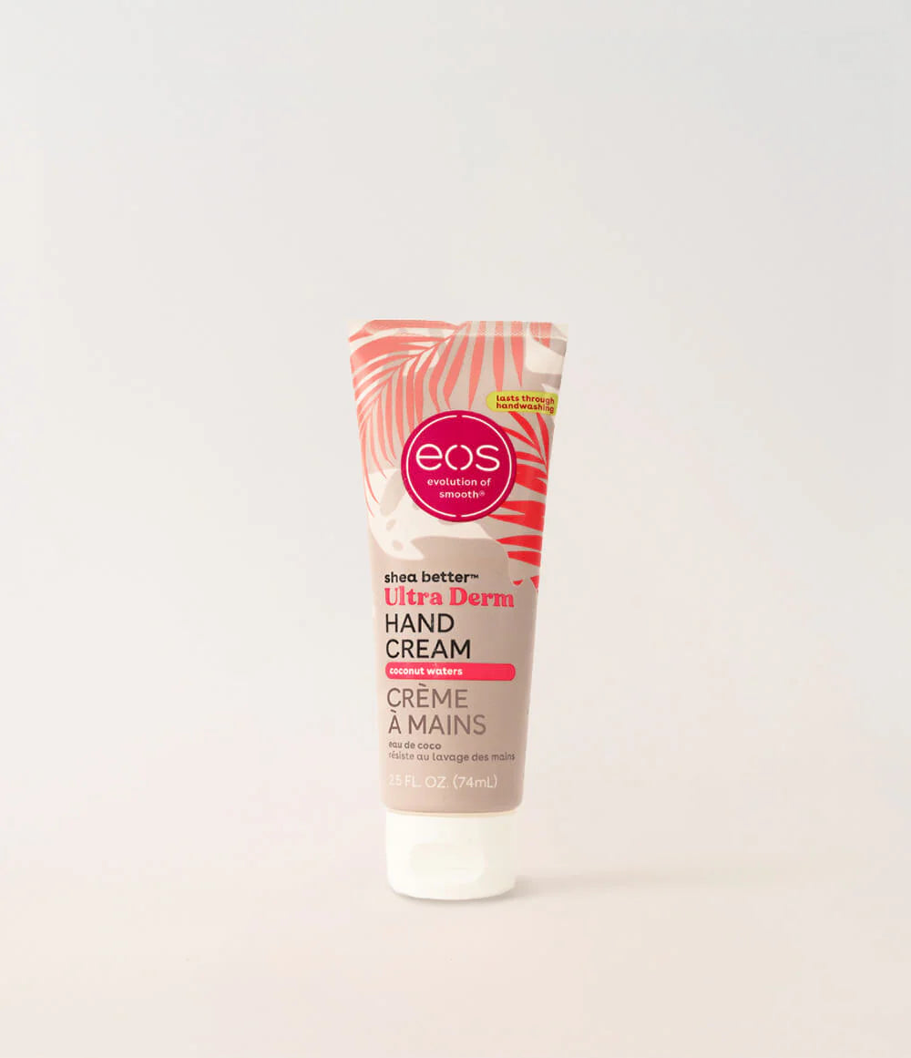 Tube of eos Ultra Derm Hand Cream on a white background. Purchase from americanbodycare.co.uk