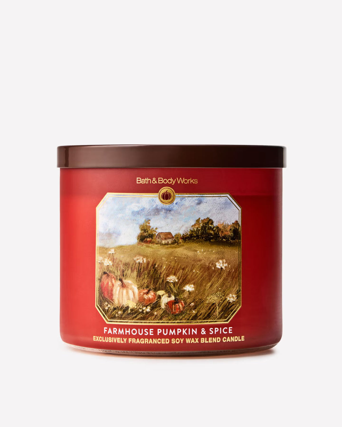 Bath & Body Works Farmhouse Pumpkin & Spice 3 Wick Candle